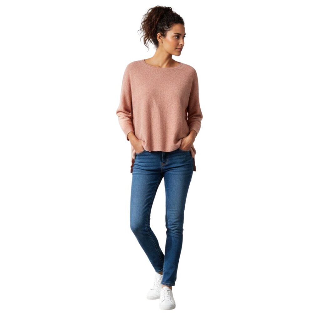 Eileen Fisher Women’s Wool Blend Sweater Soft Rust‎ blush Cozy Knit – Size XS